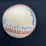 Jim Catfish Hunter HOF 87 Perfect Game 5-8-68 Signed Baseball JSA LOA