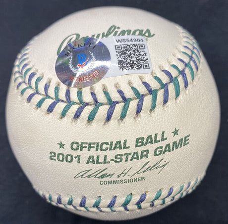 Albert Pujols 1st ASG Signed 2001 All Star Game Logo Baseball BAS Witness