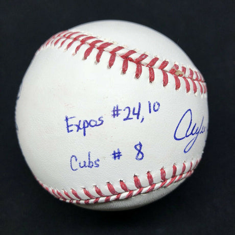 Andre Dawson Uniform Numbers Signed Baseball JSA