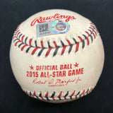 Mike Trout Game Used Signed 2015 ASG Baseball MVP MLB Holo