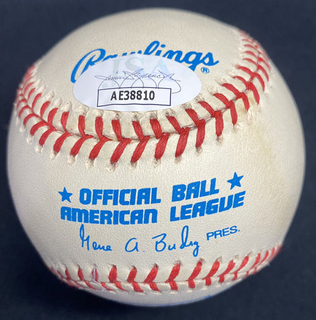 Yogi Berra Signed Jackie Robinson Logo Baseball JSA