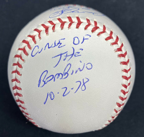 Bucky Dent Mike Torrez Curse Of The Bambino Signed Baseball PSA/DNA