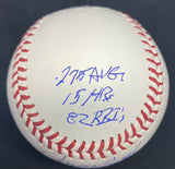 Johnny Bench MVP ROY Signed Stat Baseball Set JSA