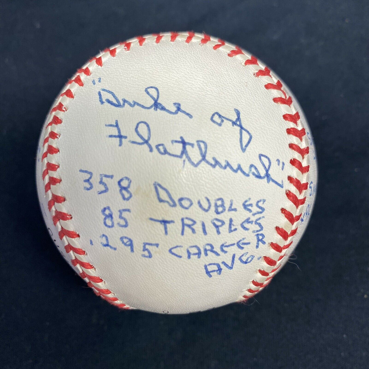Duke Snider HOF 1980 Signed Reggie Jackson Stat Baseball