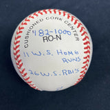 Duke Snider HOF 1980 Signed Reggie Jackson Stat Baseball