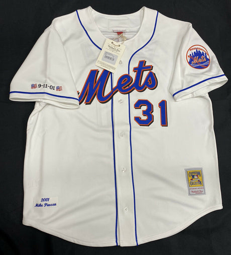 Mike Piazza HR for NY Signed Authentic Mitchell Ness Jersey Fanatics MLB Holo