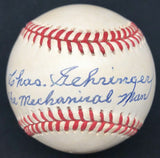 Charlie Chas Gehringer The Mechanical Man Nickname Signed Baseball PSA