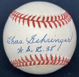 Charlie Gehringer WSC 35 Signed Baseball JSA LOA