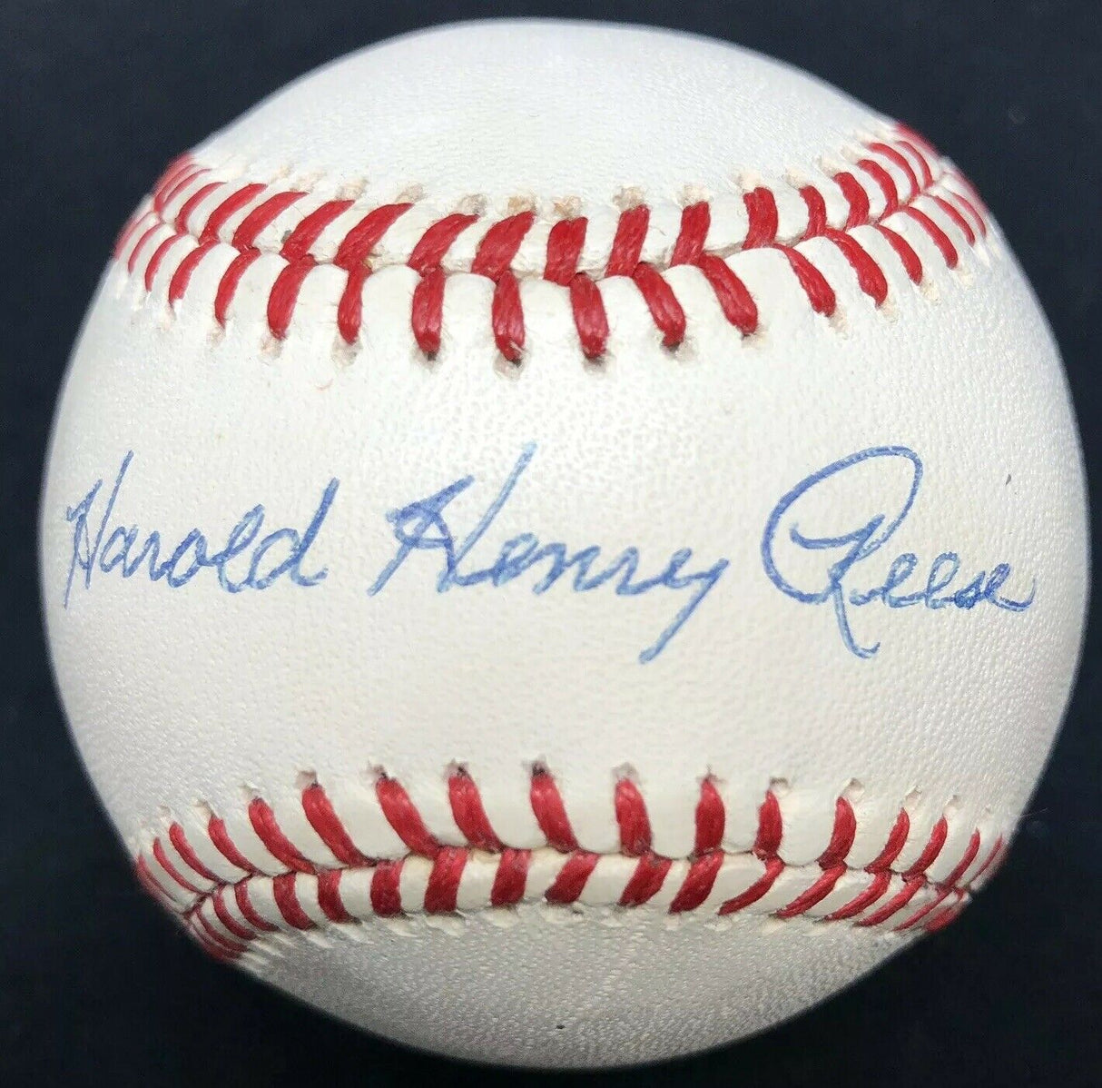 Harold Henry Pee Wee Reese Full Name Signed Baseball JSA LOA HOF