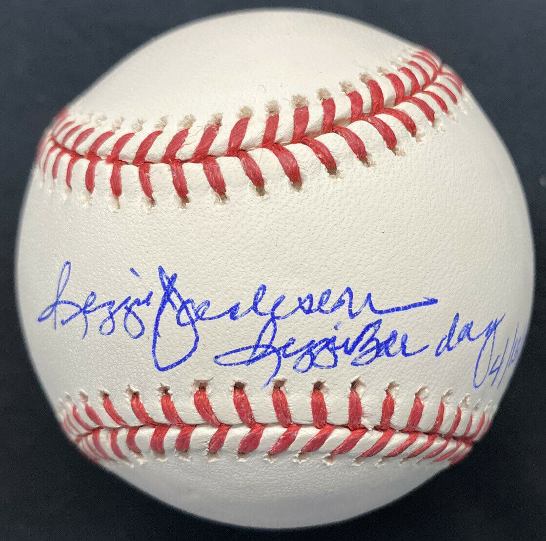 Reggie Jackson Reggie Bar Day 4/13/78 Signed Baseball JSA