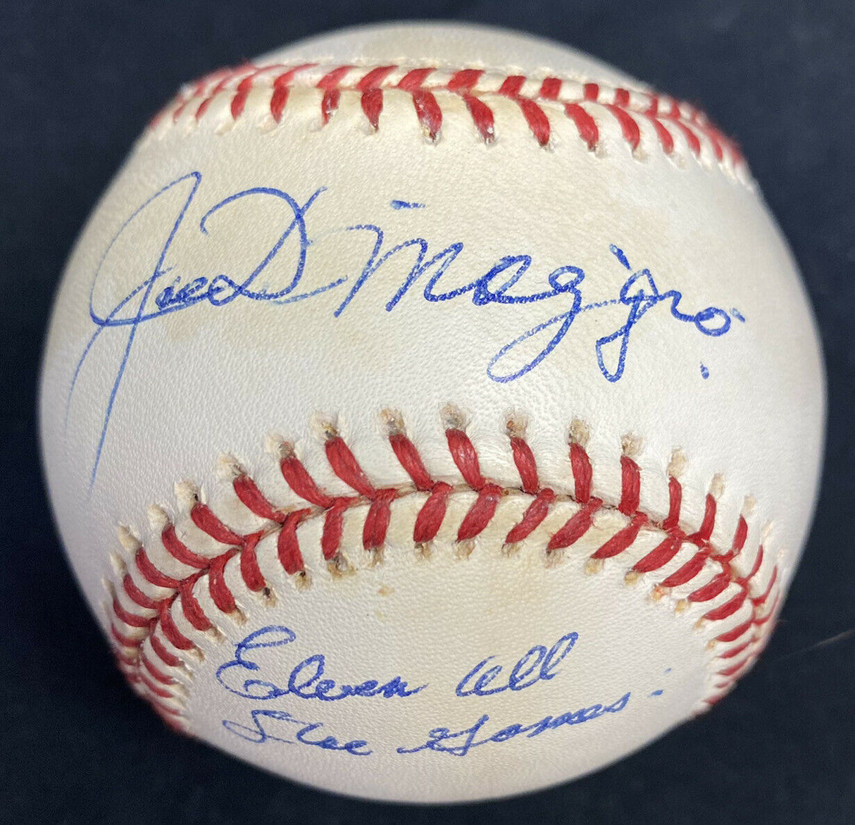 Joe DiMaggio Eleven All Star Games Signed Baseball JSA LOA Yankees HOF