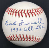 Rick Ferrell 1933 All Star Signed Baseball PSA/DNA