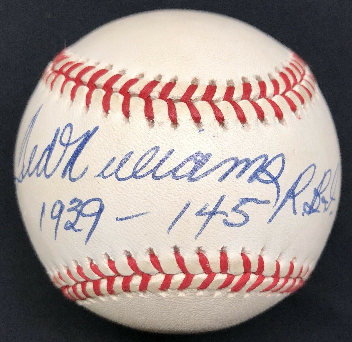 Ted Williams 1939-145 RBI Signed Baseball PSA/DNA Graded 8 LOA HOF Red Sox