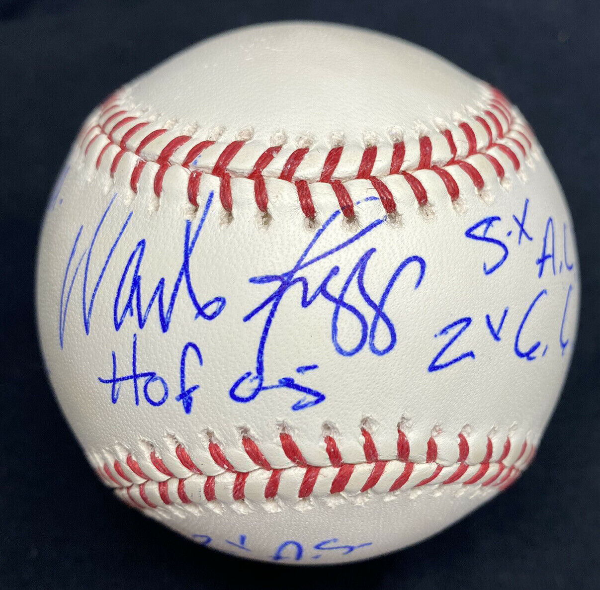 Wade Boggs HOF 05 Hits Signed Stat Baseball PSA/DNA Hologram Only