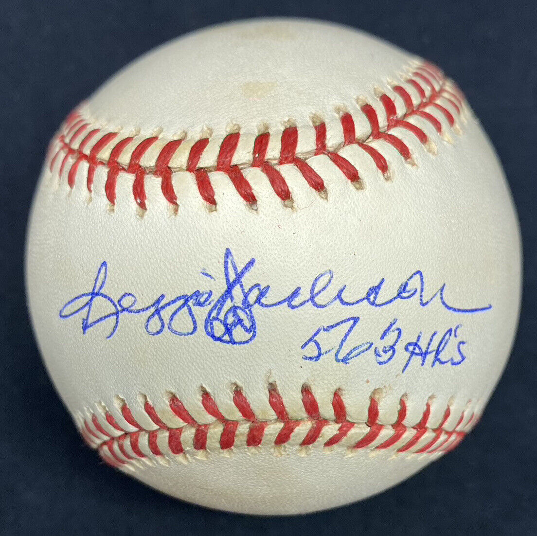 Reggie Jackson 563 HR Signed Baseball JSA