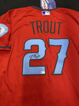 Mike Trout Signed Authentic Angels 2016 Father’s Day Jersey MLB Holo