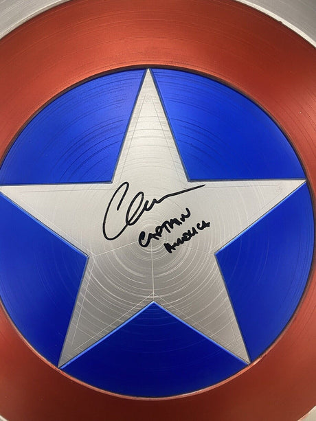 Chris Evans Captain America Signed EFX Collectibles Shield SWAU Hologram