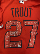 Mike Trout Signed Authentic Stars And Stripes Angels Jersey MLB Holo