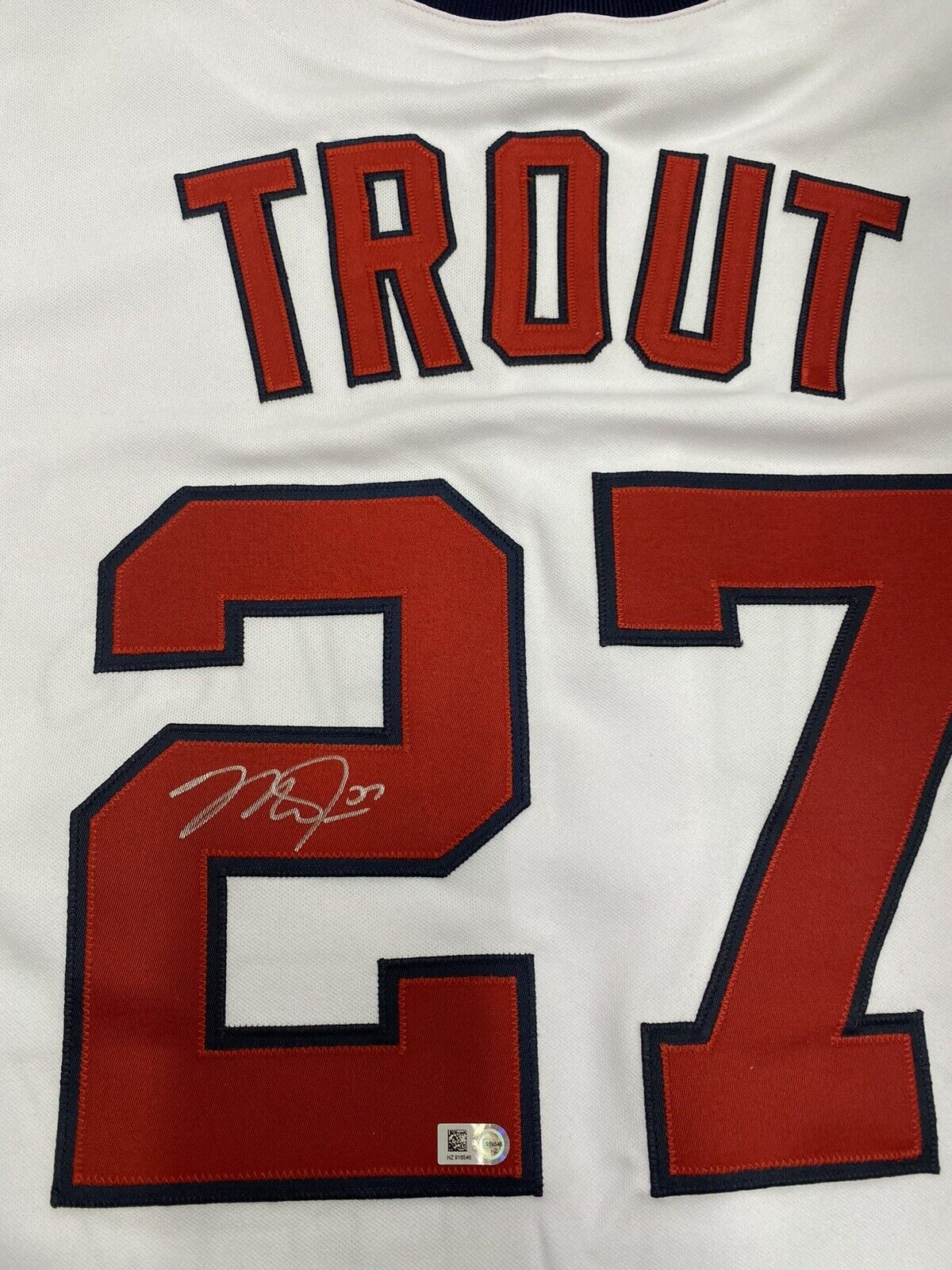 Mike Trout Signed Authentic 2011 Angels 50th Anniversary Jersey MLB Holo