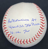 Chris Chambliss 1976 ALCS GWHR Signed Story Stat Baseball Beckett Witness