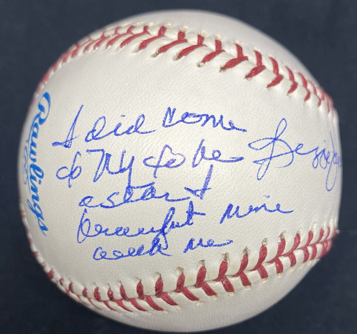 Reggie Jackson Brought My Star With Me Quote Signed Baseball JSA