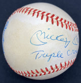Mickey Mantle Triple Crown 1956 Signed Baseball JSA LOA TC