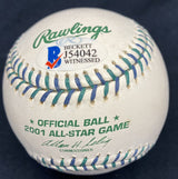 Albert Pujols Signed 2001 All Star Game Logo Baseball Beckett Witness Holo Only