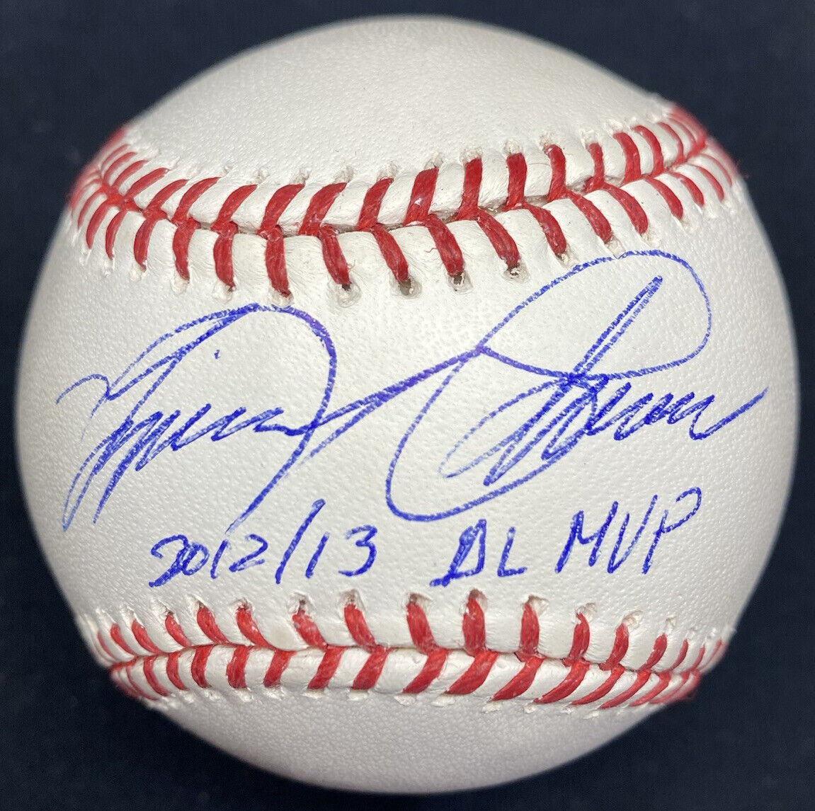 Miguel Cabrera 2012 2013 AL MVP Signed Baseball JSA LOA