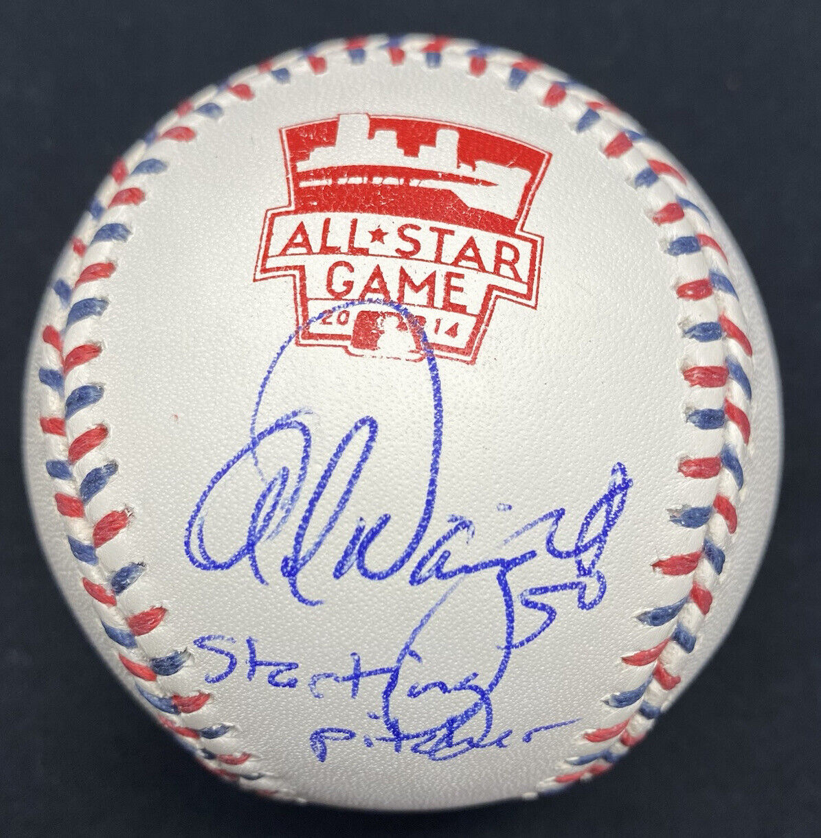 Adam Wainwright Starting Pitcher Signed 2014 All Star Game Logo Baseball JSA