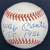 Mickey Mantle TC 1956 Signed Baseball JSA LOA