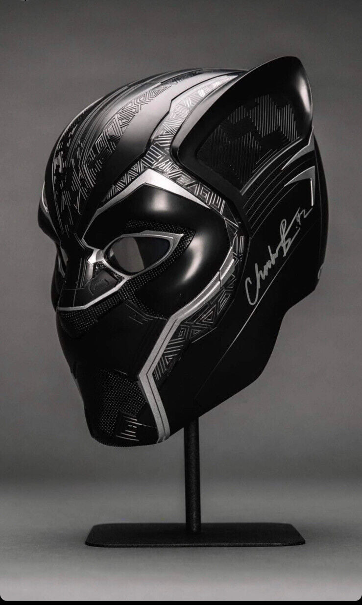 Chadwick Boseman Signed Marvel Legends Black Panther Full Size Helmet Beckett