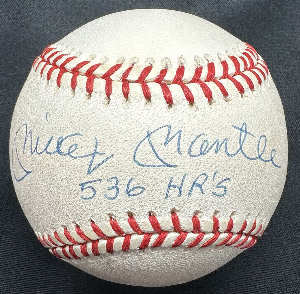 Mickey Mantle 536 HRs Signed Baseball JSA LOA