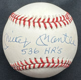 Mickey Mantle 536 HRs Signed Baseball JSA LOA