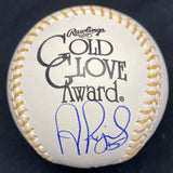 Albert Pujols Signed Gold Glove Logo Baseball Beckett Witness Holo Only