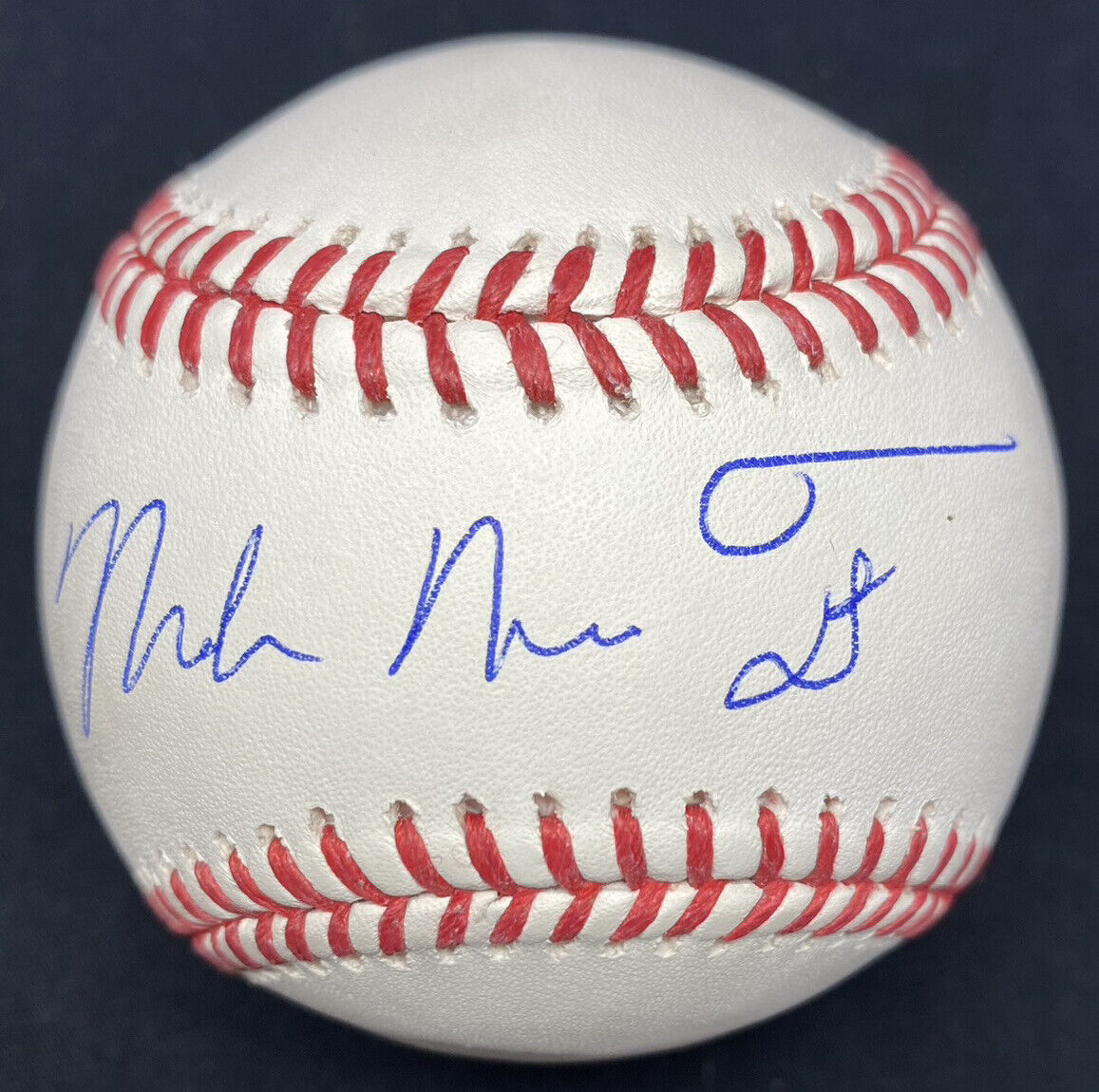 Michael Nelson Mike Trout Full Name Signed Baseball MLB Holo