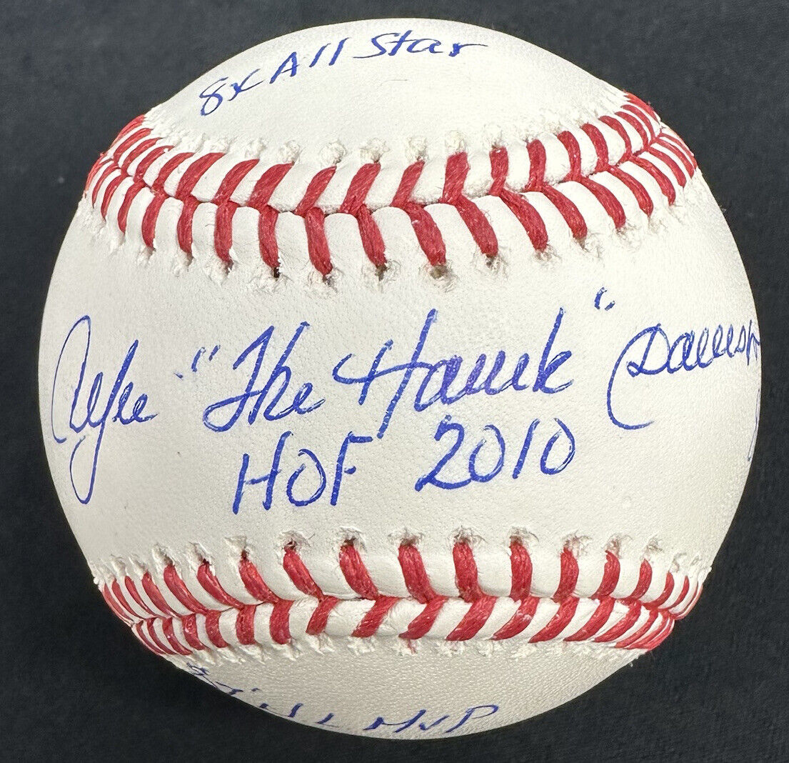 Andre The Hawk Dawson Signed HOF MVP Stat Baseball Beckett BAS