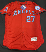 Mike Trout Signed Authentic Angels 2016 Father’s Day Jersey MLB Holo