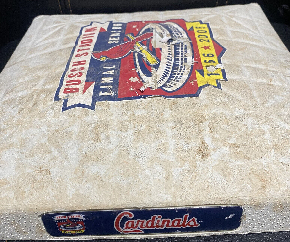 Busch Stadium II Final Season Game Used Base MLB Holo Pujols Home Run MVP