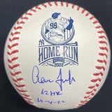 Aaron Judge 62 HR 10/4/22 Signed 62 Home Run Logo Baseball MLB Holo Fanatics