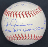 Chris Chambliss 1976 ALCS GWHR Signed Story Stat Baseball Beckett Witness