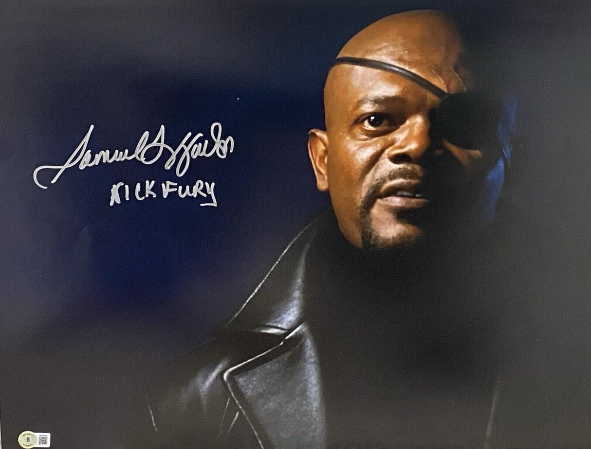 Samuel L. Jackson Nick Fury Signed 16x20 Iron Man Photo Beckett Witness