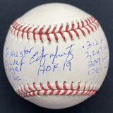 Edgar Martinez HOF 19 Signed Stat Baseball JSA Witness